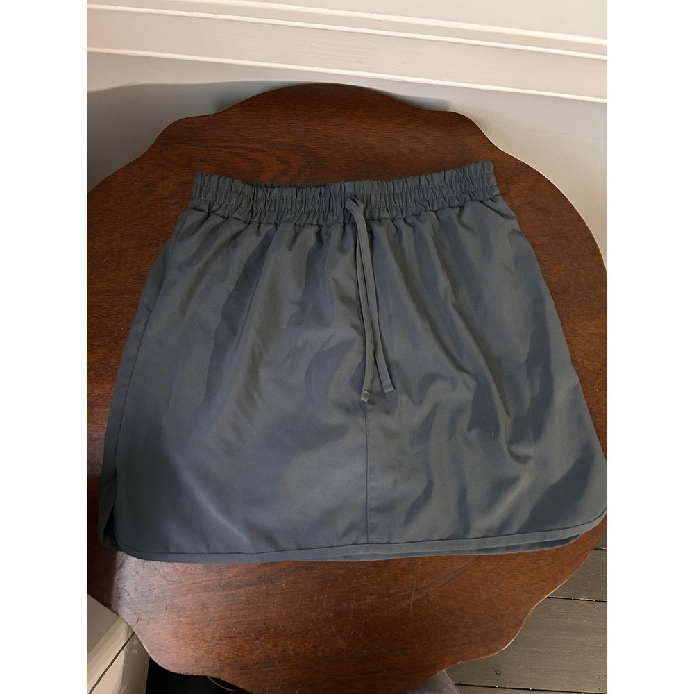 Royalty For Me Womens Gray Active Skort Elastic Waist Drawstring Size Small